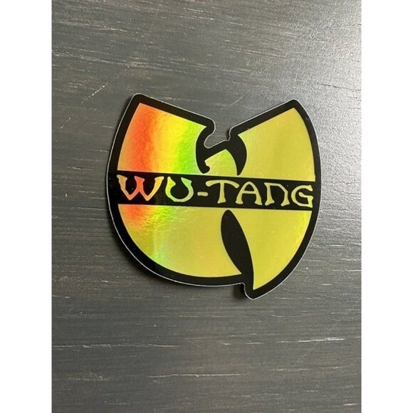 Wu-Tang Logo  Sticker Yellow Holographic Very High Quality Hip Hop 3" - Picture 6 of 6